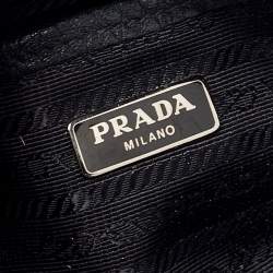 Pre Owned Prada Black Vitello Daino Leather Mini Camera Crossbody Bag