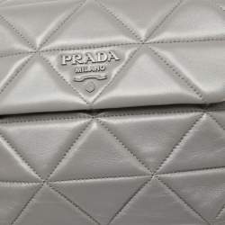 Prada Grey Nappa Leather Large Spectrum Shoulder Bag