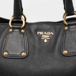 Pre Owned Prada Black Leather Tote