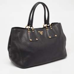 Pre Owned Prada Black Leather Tote