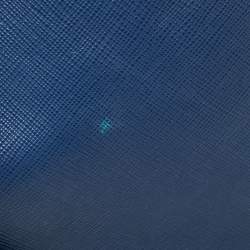 Pre Owned Prada Navy Blue Saffiano Lux Leather Large Gardener's Tote