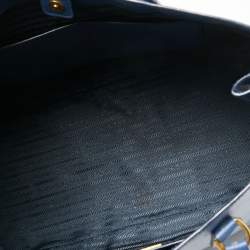 Pre Owned Prada Navy Blue Saffiano Lux Leather Large Gardener's Tote