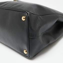 Prada Black Saffiano Leather Large Galleria Double Zip Tote