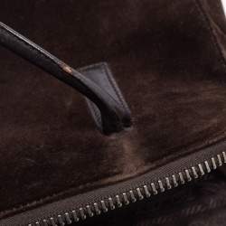 Pre Owned Prada Dark Brown Velvet Satchel