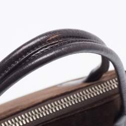 Pre Owned Prada Dark Brown Velvet Satchel
