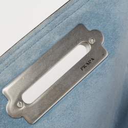 Pre Owned Prada Black Leather Cahier Flap Shoulder Bag