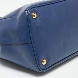 Pre Owned Prada Navy Blue Saffiano Lux Leather Large Galleria Tote