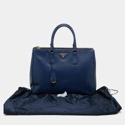Pre Owned Prada Navy Blue Saffiano Lux Leather Large Galleria Tote