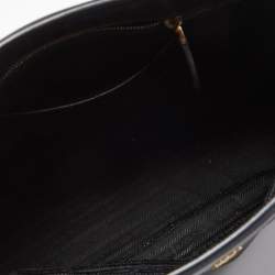 Pre Owned Prada Black Saffiano Leather Medium Double Handle Tote