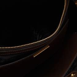 Pre Owned Prada Brown/Black Saffiano Lux Leather Gardener's Tote