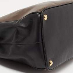 Pre Owned Prada Brown/Black Saffiano Lux Leather Gardener's Tote