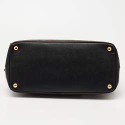 Pre Owned Prada Brown/Black Saffiano Lux Leather Gardener's Tote