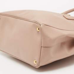 Pre Owned Prada Cammeo Saffiano Lux Leather Large Double Zip Tote