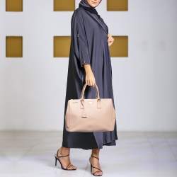 Pre Owned Prada Cammeo Saffiano Lux Leather Large Double Zip Tote