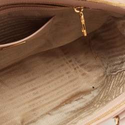 Pre Owned Prada Cammeo Saffiano Lux Leather Large Double Zip Tote