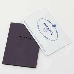 Pre Owned Prada Blue Tessuto Impuntu Nylon Chain Flap Bag