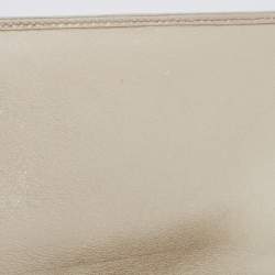 Pre Owned Prada Gold Quilted Leather Diagramme Impunture Wallet On Chain