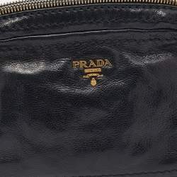 Pre Owned Prada Black Leather Chain Camera Crossbody Bag 