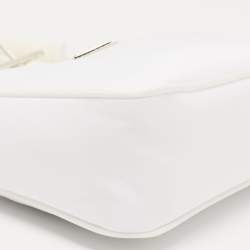 Pre Owned Prada White Tessuto Nylon Re-Edition 2000 Baguette Bag