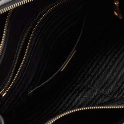 Pre Owned Prada Black Saffiano Leather Large Galleria Double Zip Tote