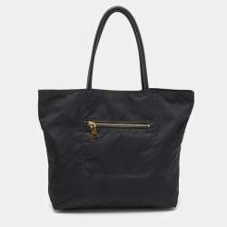 Pre Owned Prada Black Tessuto Tote