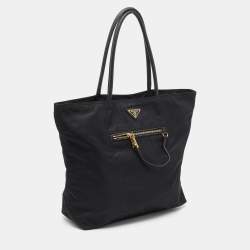 Pre Owned Prada Black Tessuto Tote