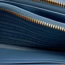 Pre Owned Prada Light Blue Saffiano Lux Leather Crossbody Bag