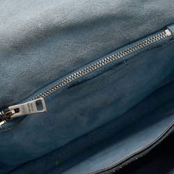 Pre Owned Prada Black Leather Cahier Flap Shoulder Bag