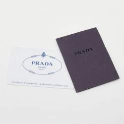 Pre Owned Prada Black Leather Cahier Flap Shoulder Bag