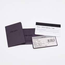 Pre Owned Prada Olive Green Quilted Nylon Pushlock Crossbody Bag