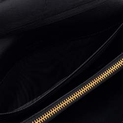 Pre Owned Prada Black Saffiano Leather Continental Flap Wallet