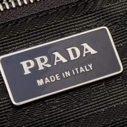 Pre Owned Prada Beige/Yellow Canvas And Leather Satchel