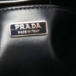Pre Owned Prada Black Patent Leather Cleo Shoulder Bag