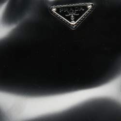 Pre Owned Prada Black Patent Leather Cleo Shoulder Bag