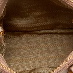 Pre Owned Prada Dusty Pink Saffiano Lux Leather Micro Galleria Tote