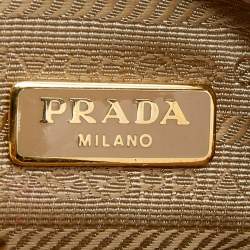 Pre Owned Prada Dusty Pink Saffiano Lux Leather Micro Galleria Tote