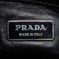 Pre Owned Prada Pink/Brown Lizard Leather Flap Top Handle Bag