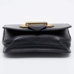Pre Owned Prada Black Leather Cahier Belt Bag
