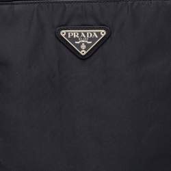 Pre Owned Prada Black Nylon Tessuto City Tote