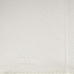 Pre Owned Prada White Saffiano Leather Trifold Wallet