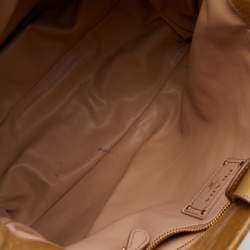 Pre Owned Prada Beige Vitello Shine Leather Tote