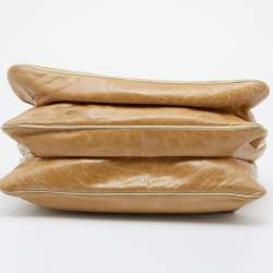 Pre Owned Prada Beige Vitello Shine Leather Tote