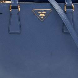 مملوكة مسبقًا Prada Blue Saffiano Lux Leather Medium Galleria Zip Tote