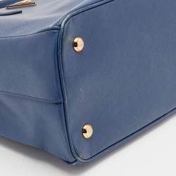 مملوكة مسبقًا Prada Blue Saffiano Lux Leather Medium Galleria Zip Tote