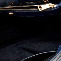 مملوكة مسبقًا Prada Blue Saffiano Lux Leather Medium Galleria Zip Tote