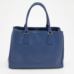 مملوكة مسبقًا Prada Blue Saffiano Lux Leather Medium Galleria Zip Tote