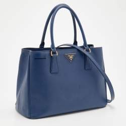 مملوكة مسبقًا Prada Blue Saffiano Lux Leather Medium Galleria Zip Tote