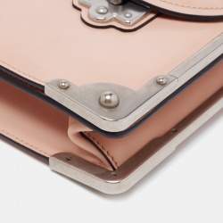 Pre Owned Prada Beige Leather Cahier Flap Shoulder Bag