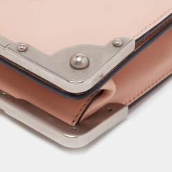 Pre Owned Prada Beige Leather Cahier Flap Shoulder Bag