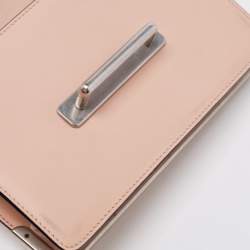 Pre Owned Prada Beige Leather Cahier Flap Shoulder Bag